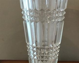Crystal vase, 12"H, was $15, NOW $10