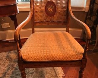 Cane back chair, 35"H x 21"W x 18"D,  $75