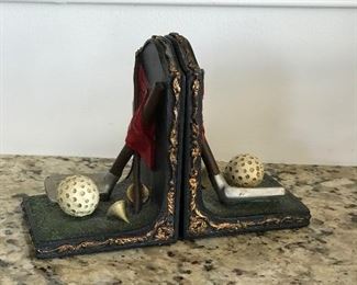 Golf bookends,  6" x 4",  Was $10, NOW $5