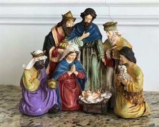 Resin Nativity scene, 10" x 8"H,  $8