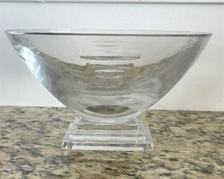 Crystal bowl, 8.5"D x 5"H, $20