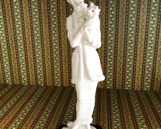 G Armani Lady & Dog Deco figurine, 10"H,  $30