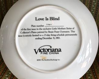 Description on back of Lover Is Blind plate