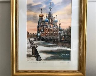 Russia print, approx 12"H,  Was $25, NOW $14