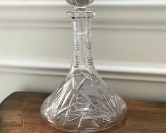 Crystal decanter,  11"H,  was $30, NOW $20