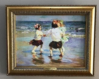 Ring Around The Rosy painting by Edward Potthast, 20.5"W x 16.5"H,  was $180, NOW $125