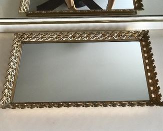 Mirrored tray,  22.5" x 14.5", $25