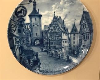 Rothenburg  ob der talibur(town in North Bavaria) plate, 9.5", was $7, NOW $4