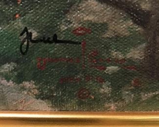 Thomas Kinkade signature on Sweetheart Cottage III