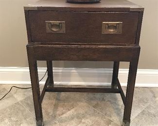 Campaign end table,  18.5"W x 14"D x 24.5"H, was $195, NOW $99