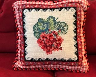 Pair of Needle point pillows,  $12 each