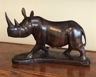 Carved Rhinoceros, 11"L x 8"H, $25