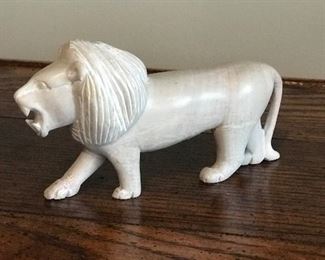 Hand carved lion from Kenya, 6"L x 3.5"H,  was $15, NOW $9