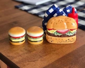Hamburger Napkin holder and S & P shakers,  was $14, NOW $7