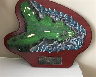 Fairway Replicas Pebble Beach Holes 6 7 8 Golf Course Replica limited edition, 17"W x 14"H, was $140, NOW $80