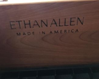 Ethan Allen stamp in armoire