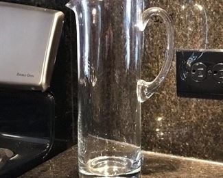 Tall glass pitcher, 12",  was $10, NOW $6
