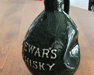 Vintage Dewars whiskey bottle, 7.5"H, was $9, NOW $4