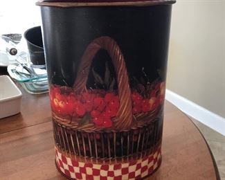 Garbage can, 13.5"H, $8