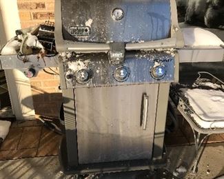 Silver Weber grill, 3 burner, $325