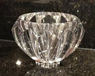 Orrefors crystal bowl, 4.25"H x 5"D, $12