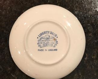 Liberty Blue stamp on back of plate