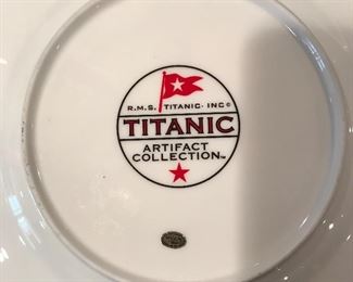 Stamp on back of Titanic artifact plate