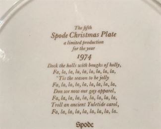 Imprint on the back of the Spode plate