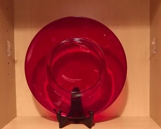 Red dinner plate, was $2, NOW $1