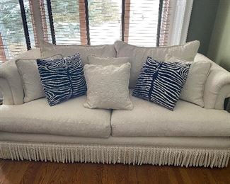 White sofa,  84"W,  $395