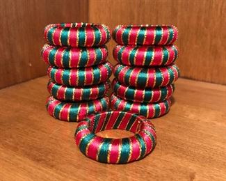 11 Christmas napkin rings, $5
