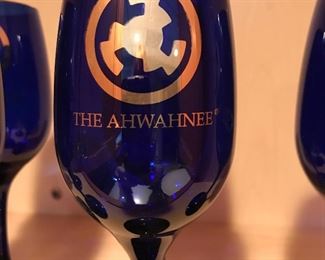 Additional view of blue wine glasses