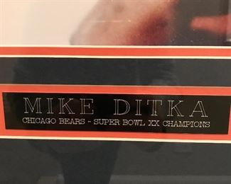 Plaque on  Mike Ditka picture