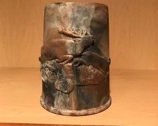Vintage Incolay Stone Stag Deer Mug Cup, $15