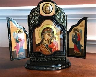 Mother Mary trifold screen,  $35