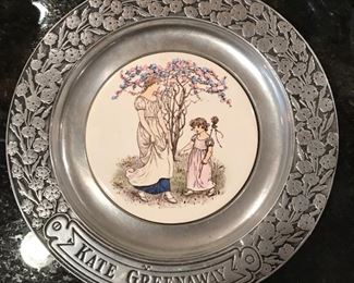 Kate Greenaway pewter dish, 11",  was $15, NOW $7