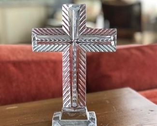 Crystal cross, 8.5" x 5.5",  was $15, NOW $7