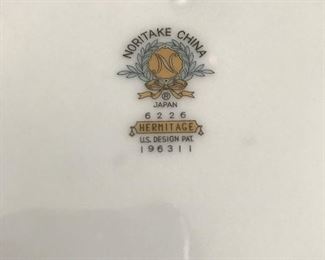 Stamp on back of dinnerware
