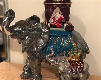 Waterford Holiday Heirloom - Maharaja elephant cookie jar 2005, limited edition, 657/5000, 14"H x 13"W x 8"D, $275