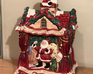 Fitz & FLoyd Twas the Night Before Christmas cookie jar, 14"H,  was $75, NOW $55
