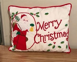 Merry Christmas pillow  12" x 10",  was $7, NOW $3.50