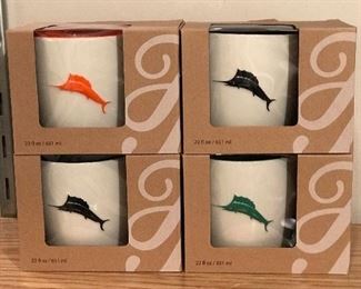 Tommy Bahama NEW 22 oz Marlin Collection mugs, $10 each