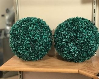 2 Holly balls, 11",  $10