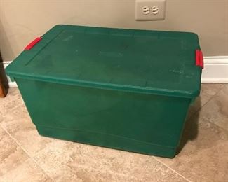 Green tupperware container, 24" x 16" x 12"H,  $5