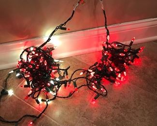 Set of red, and red/white lights,  was $5, NOW $2