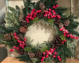 23" Holiday wreath,  was $15, NOW $10