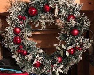 25" Holiday wreath, was $18, NOW $9