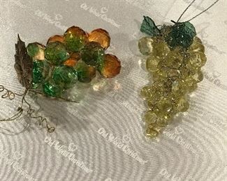 Glass grape ornaments,  was $5 each, NOW $2.50 each