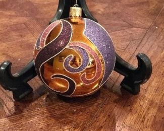 Large copper, purple, pink glass ornament,  was $5, NOW $2