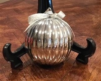 Large silver glass ornament, was $4, NOW $2